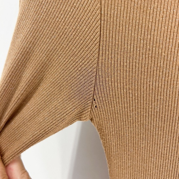 Skims Soft Lounge Long sleeve Stretch-jersey Maxi Dress Camel Glitter X-Small - Picture 3 of 7